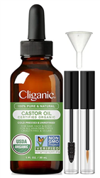 Cliganic Organic Castor Oil with Eyelash Kit 1 fl. oz.