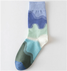 Morandi Color Gradient Patchwork Socks